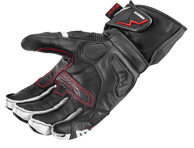 Bogotto Monza perforated Motorcycle Gloves#color_black-red-white