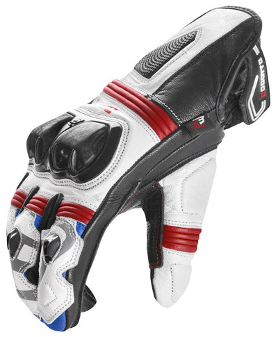 Bogotto Grand Champ Motorcycle Gloves#color_white-red-blue