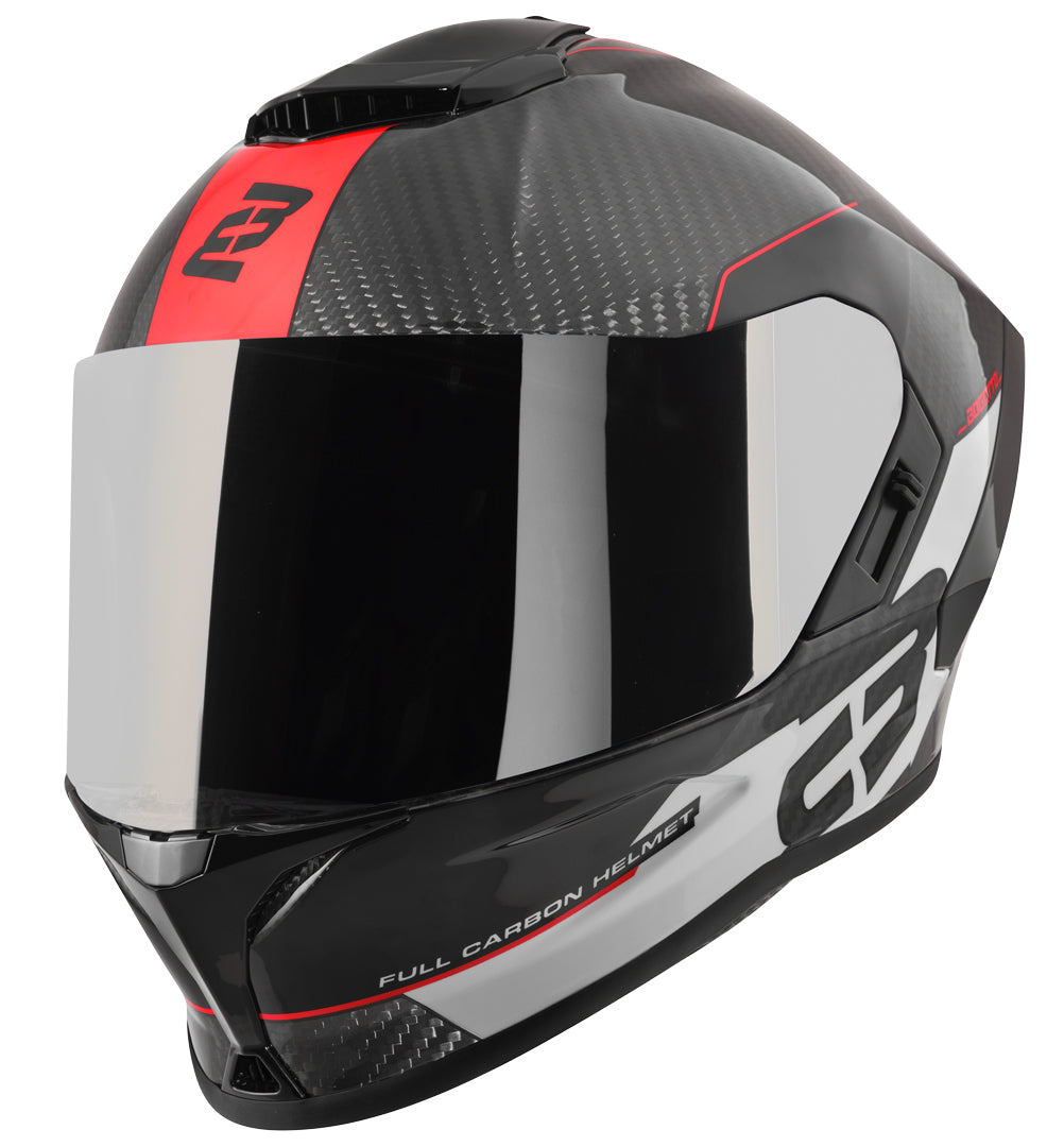 Bogotto Phantom Carbon Combo Helmet#color_black-red-white