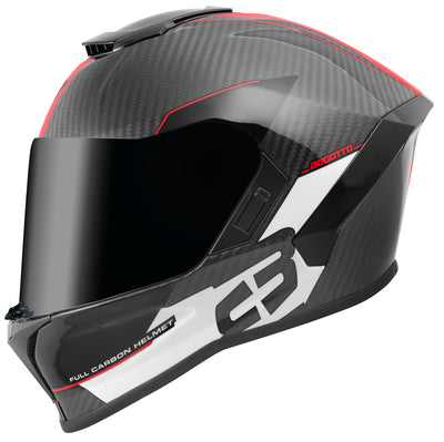 Bogotto Phantom Carbon Combo Helmet#color_black-red-white