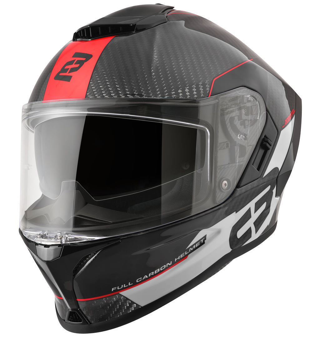 Bogotto Phantom Carbon Combo Helmet#color_black-red-white