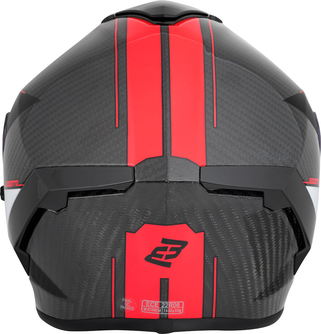 Bogotto Phantom Carbon Combo Helmet#color_black-red-white