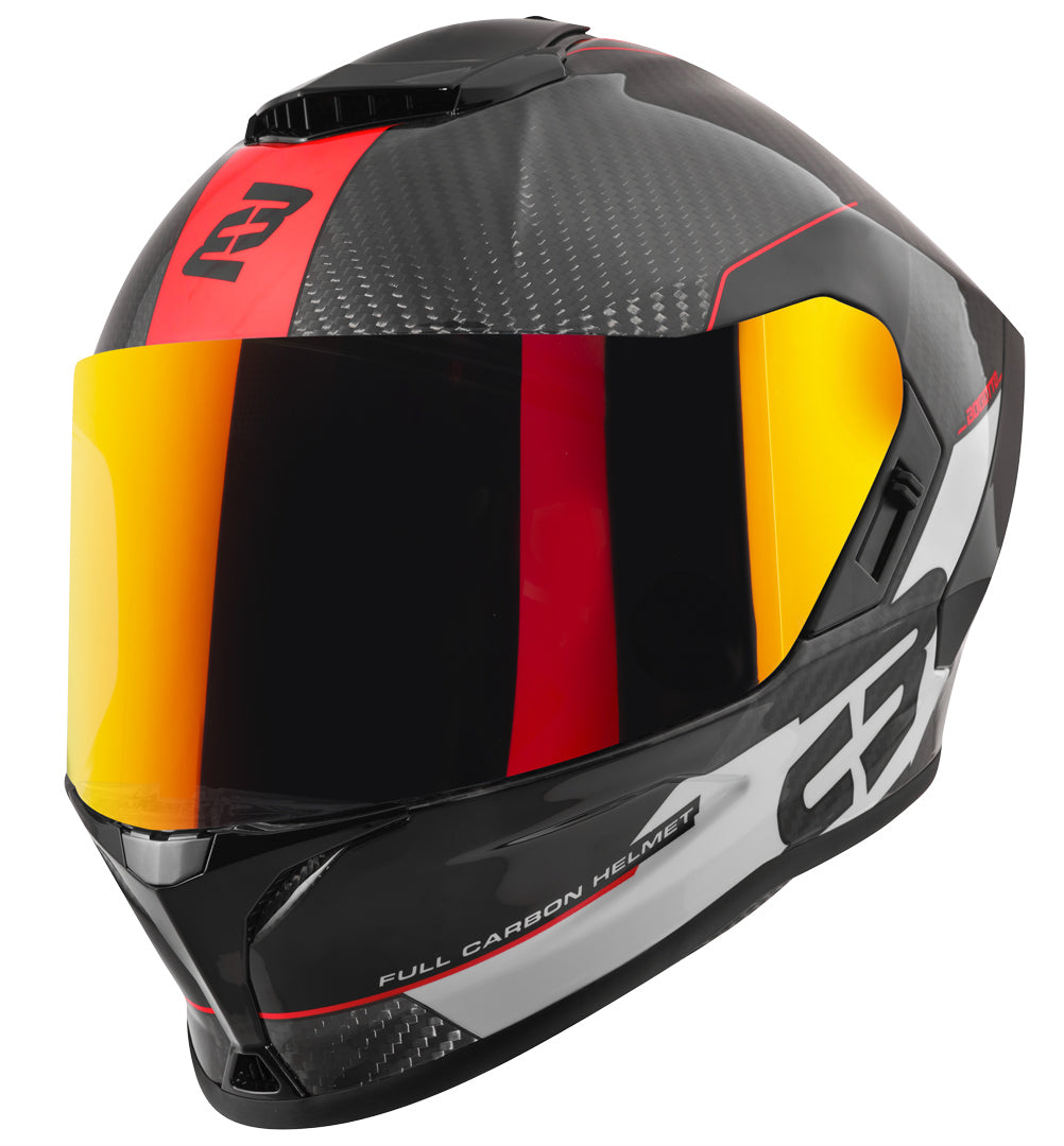 Bogotto Phantom Combo Carbon Helmet#color_black-red-white