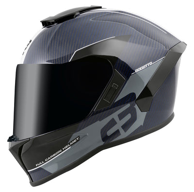 Bogotto Phantom Carbon Combo Helmet#color_blue-black-white