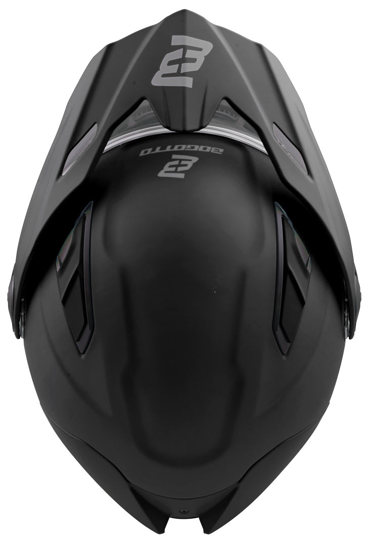 Bogotto FG-102 Fiberglass Flip-Up Helmet#color_black-matt