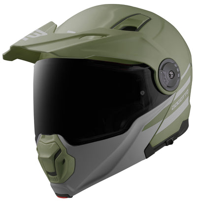 Bogotto FG-102 Fiberglass Flip-Up Helmet#color_green-matt