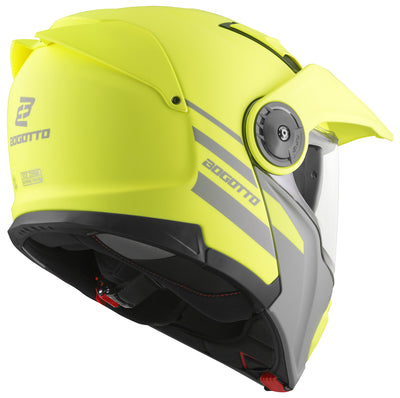 Bogotto FG-102 Fiberglass Flip-Up Helmet#color_yellow-matt