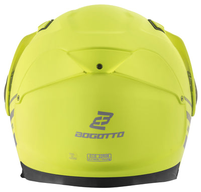 Bogotto FG-102 Fiberglass Flip-Up Helmet#color_yellow-matt