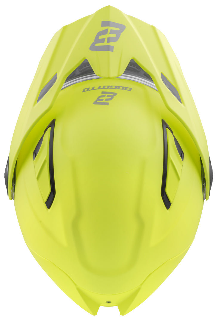 Bogotto FG-102 Fiberglass Flip-Up Helmet#color_yellow-matt