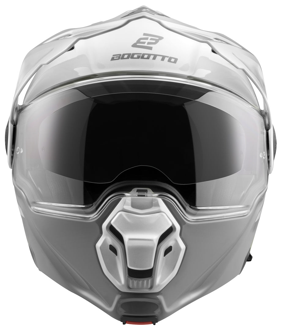 Bogotto FG-102 Fiberglass Flip-Up Helmet#color_white