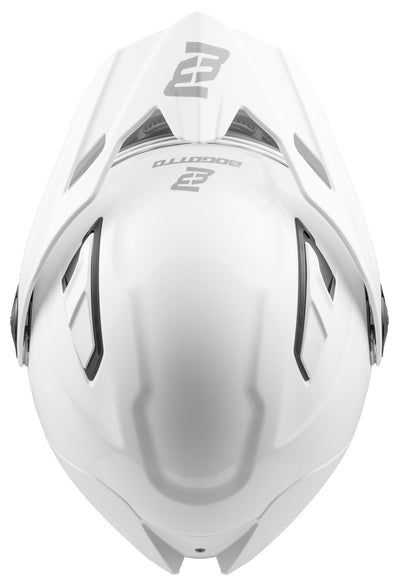 Bogotto FG-102 Fiberglass Flip-Up Helmet#color_white