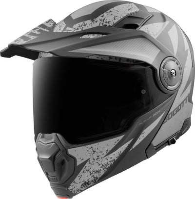 Bogotto FG-102 Safari Fiberglass Flip-Up Helmet#color_black-matt-grey