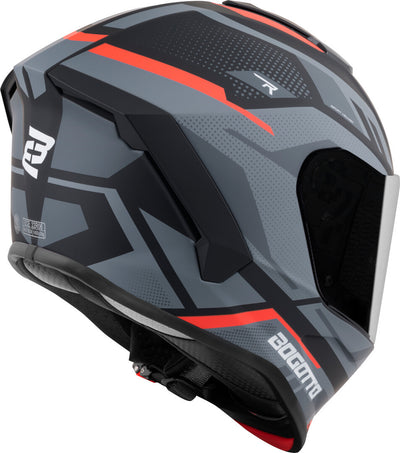 Bogotto Phantom Fiberglass Codex Helmet#color_black-grey-red