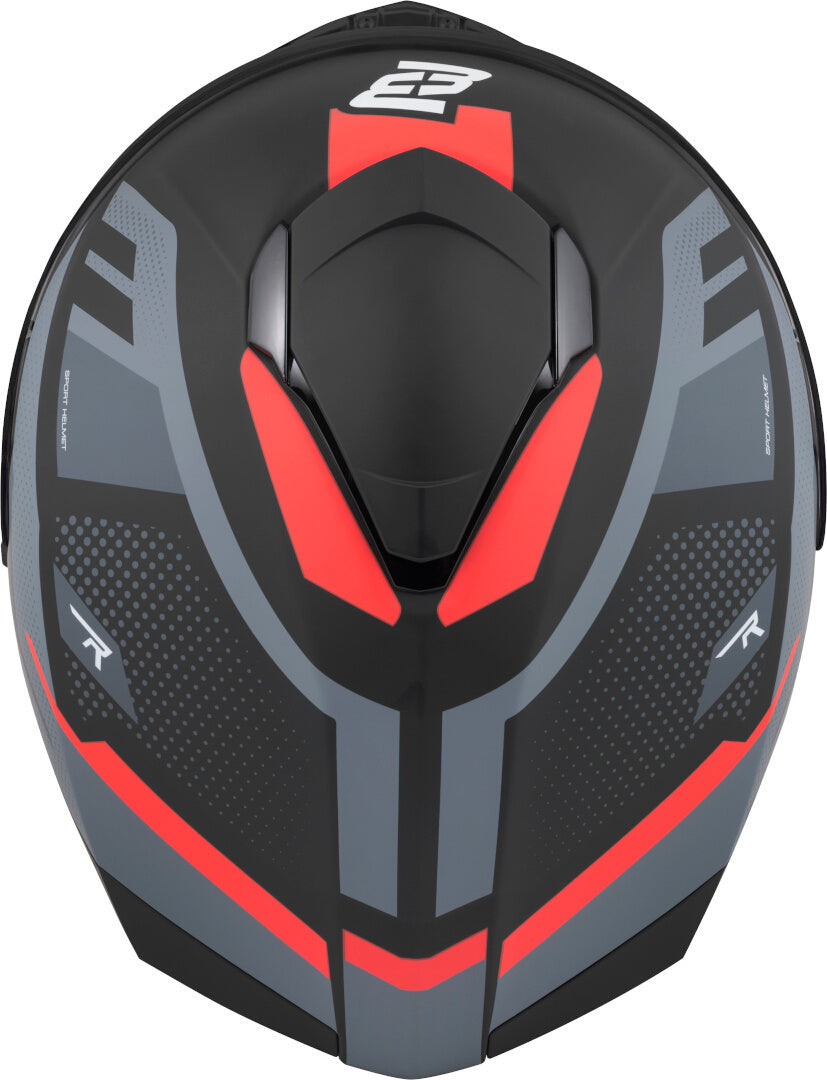 Bogotto Phantom Codex Fiberglass Helmet#color_black-grey-red