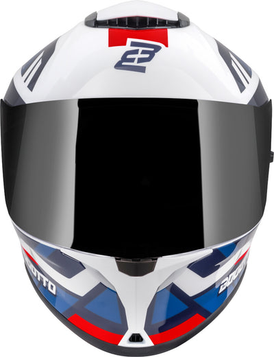 Bogotto Phantom Fiberglass Codex Helmet#color_white-blue-red