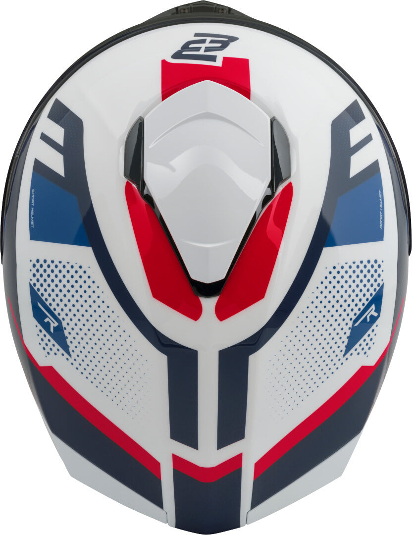 Bogotto Phantom Fiberglass Codex Helmet#color_white-blue-red