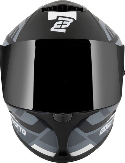 Bogotto Phantom Fiberglass Codex Helmet#color_black-grey-white