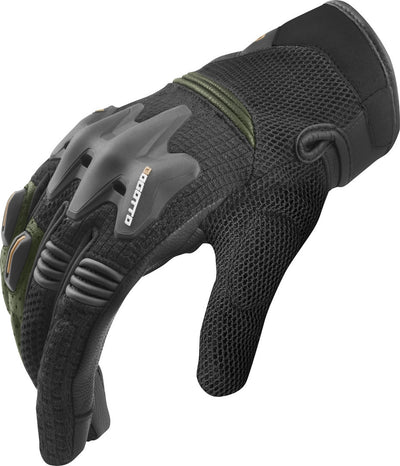 Bogotto Xatran perforated Motorcycle Gloves#color_black-green