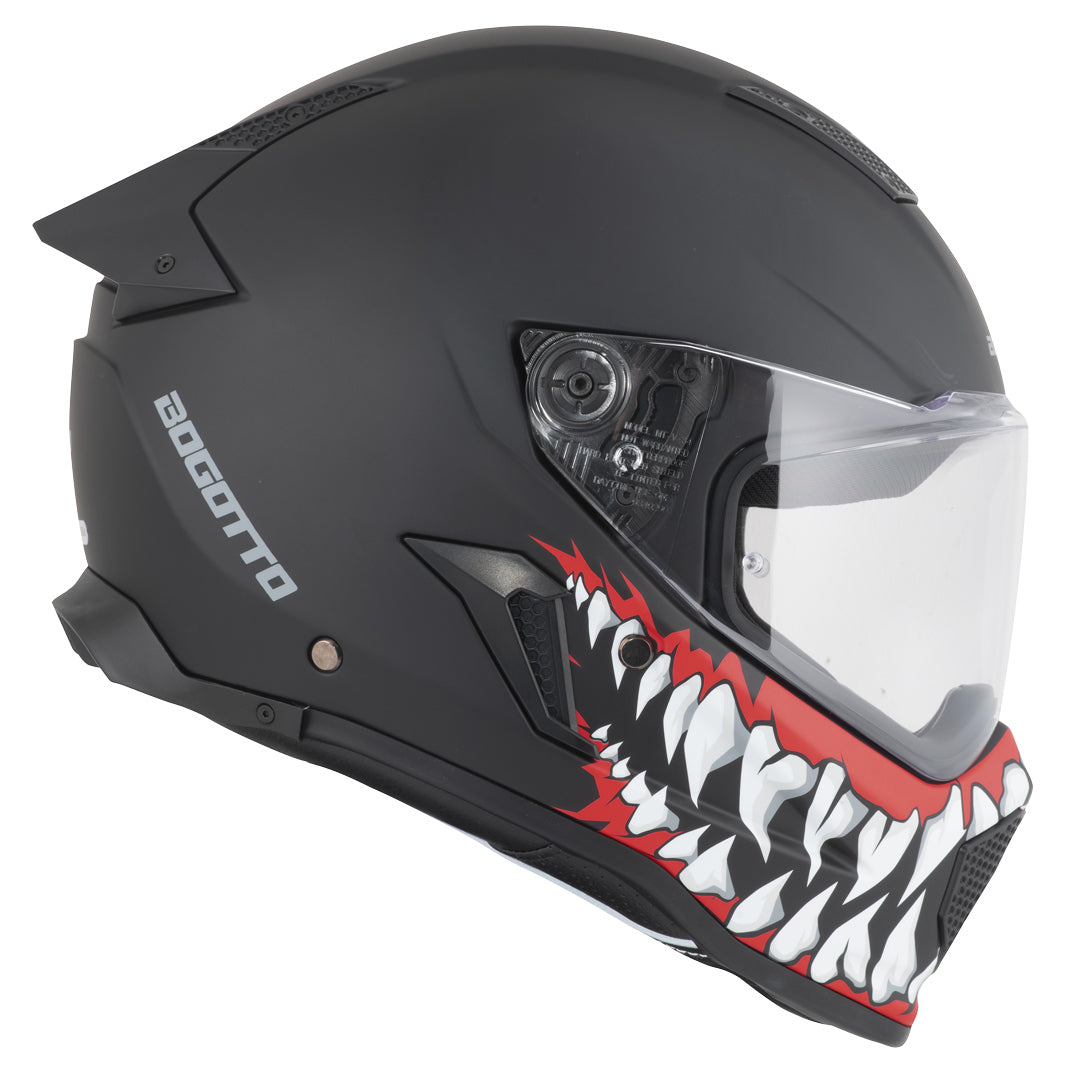 Bogotto Rapto Jaws Helmet#color_black-red-matt