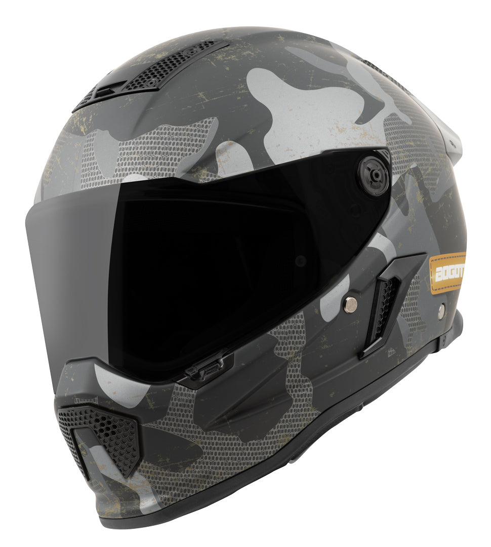 black camo motorcycle helmet Bogotto Rapto Camo Helmet