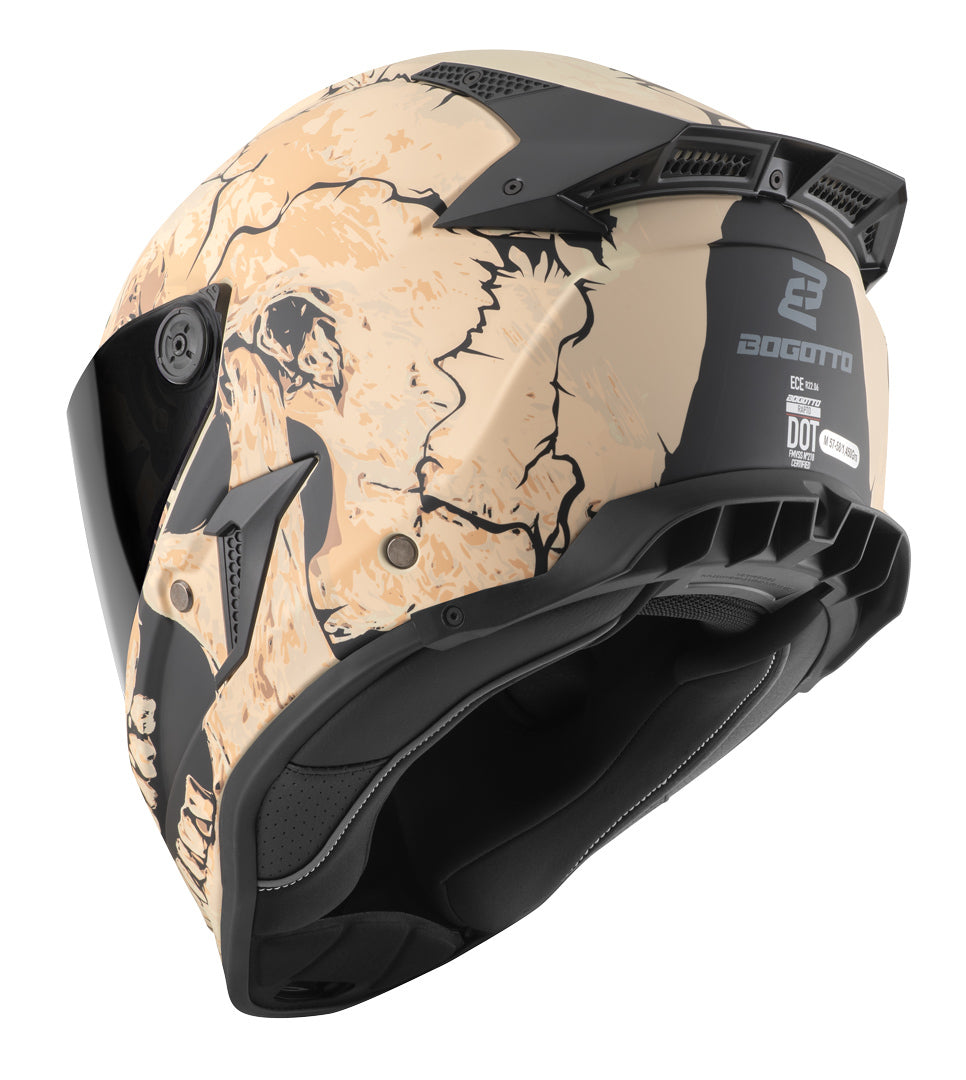 Bogotto Rapto Skull Helmet#color_sand