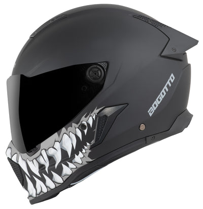 Bogotto Rapto Jaws Helmet#color_black-grey-matt
