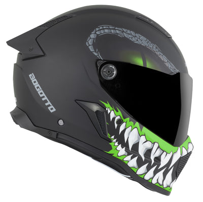 Bogotto Rapto Reptile Helmet#color_black-green-matt