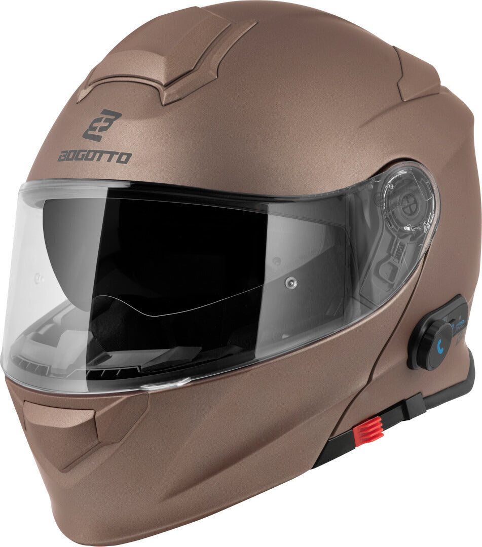 Bogotto H271 BT Bluetooth Helmet#color_brown-matt