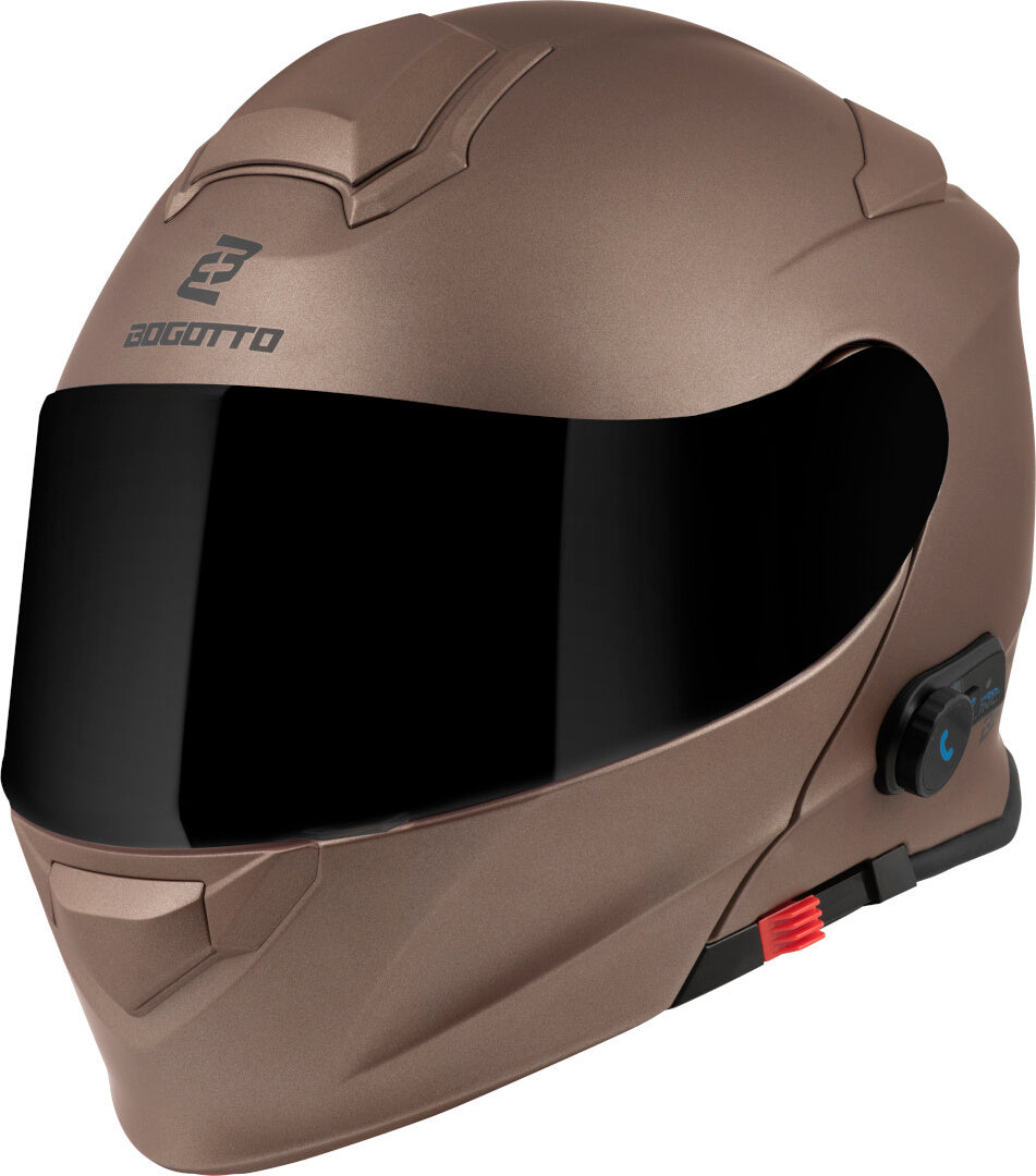 Bogotto H271 BT Bluetooth Helmet#color_brown-matt