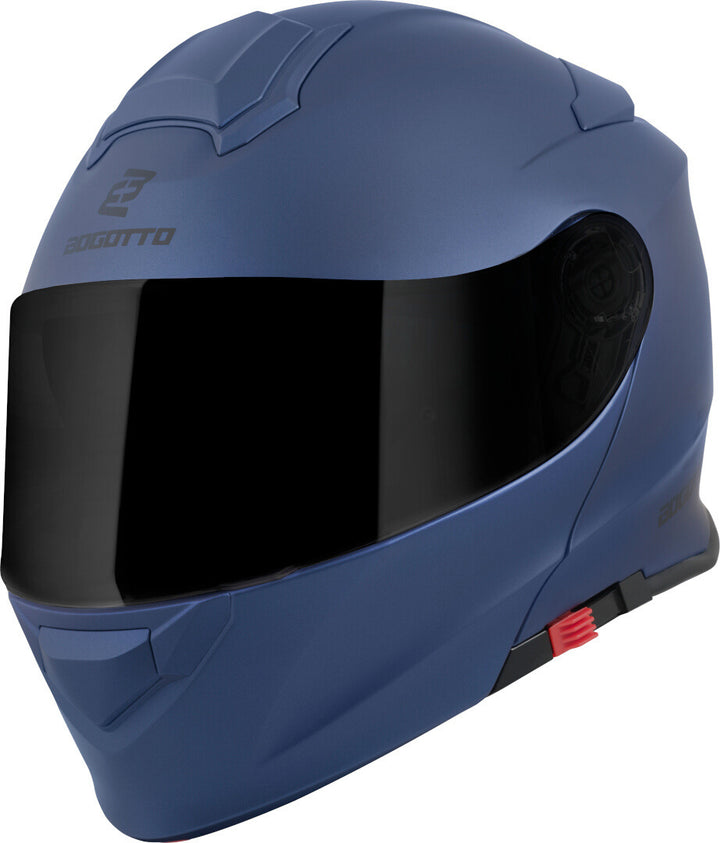 Bogotto H271 Klapphelm - Matt Schwarz Mit Sonnenvisier L