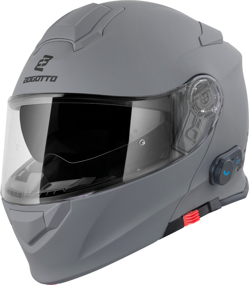 Bogotto H271 BT Bluetooth Helmet#color_grey-matt