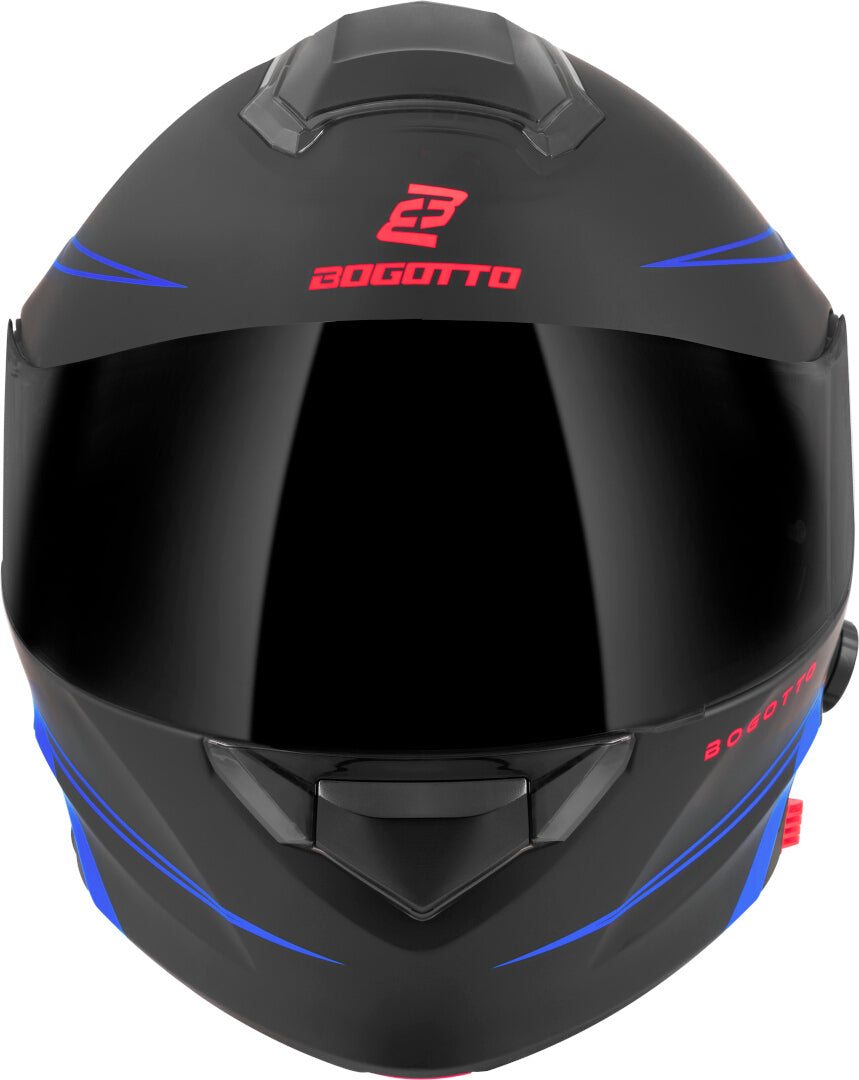 Bogotto H271 Taog Bluetooth Helmet#color_black-matt-red-blue