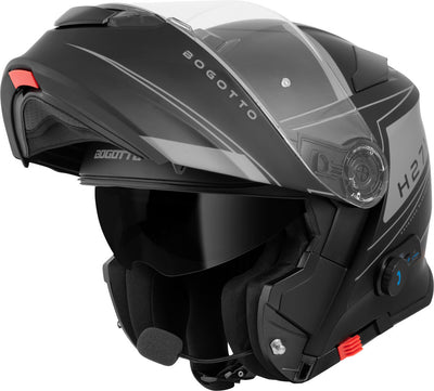 Bogotto H271 Taog Bluetooth Helmet#color_black-matt-grey