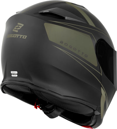 Bogotto H271 Taog Bluetooth Helmet#color_black-matt-green