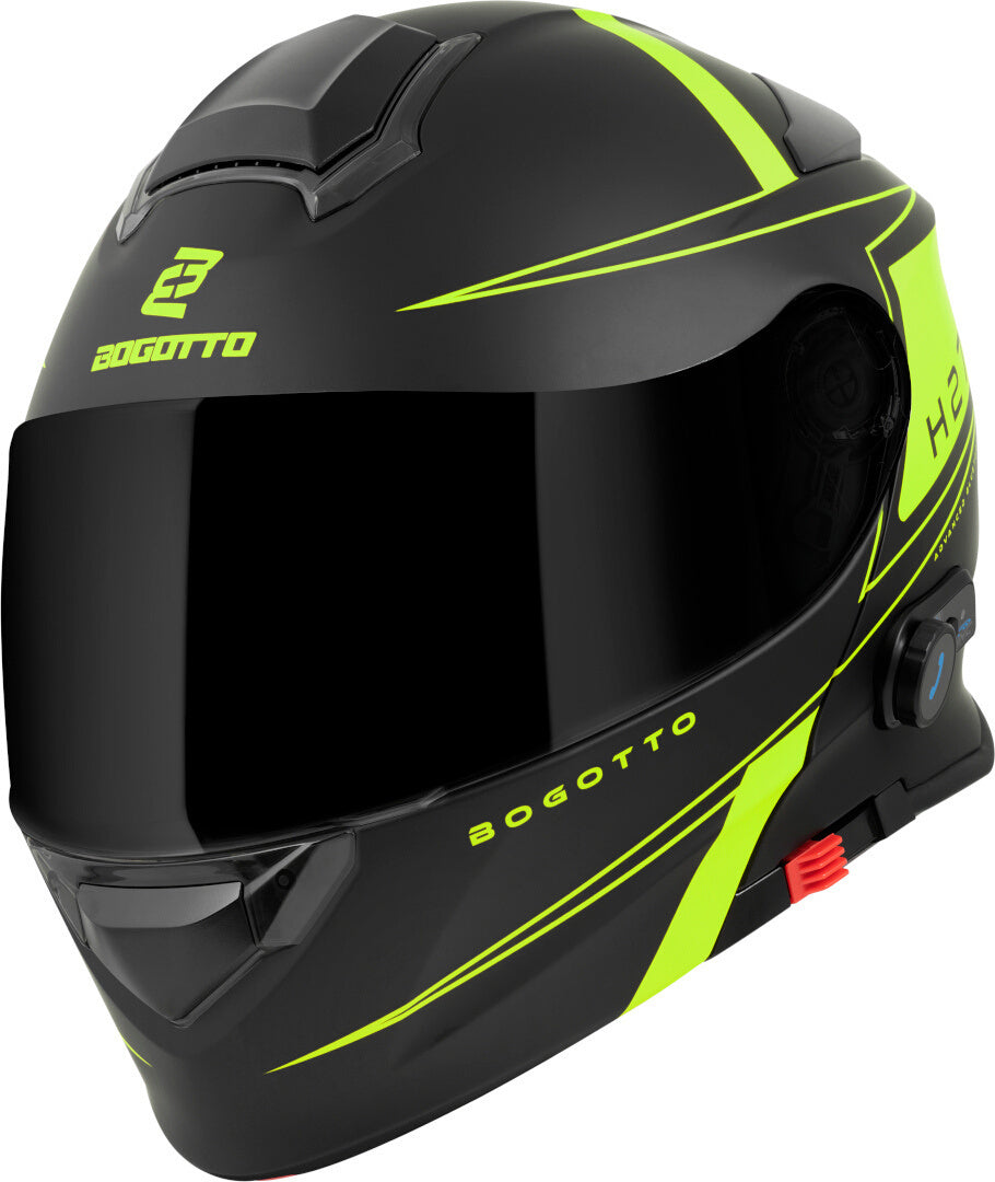 Bogotto H271 Taog Bluetooth Helmet#color_black-matt-yellow