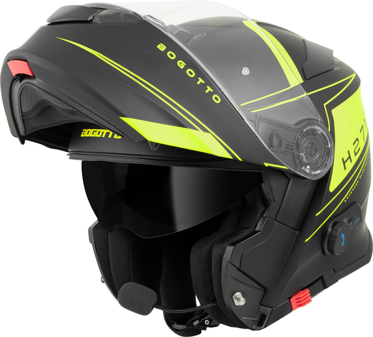 Bogotto H271 Taog Bluetooth Helmet#color_black-matt-yellow