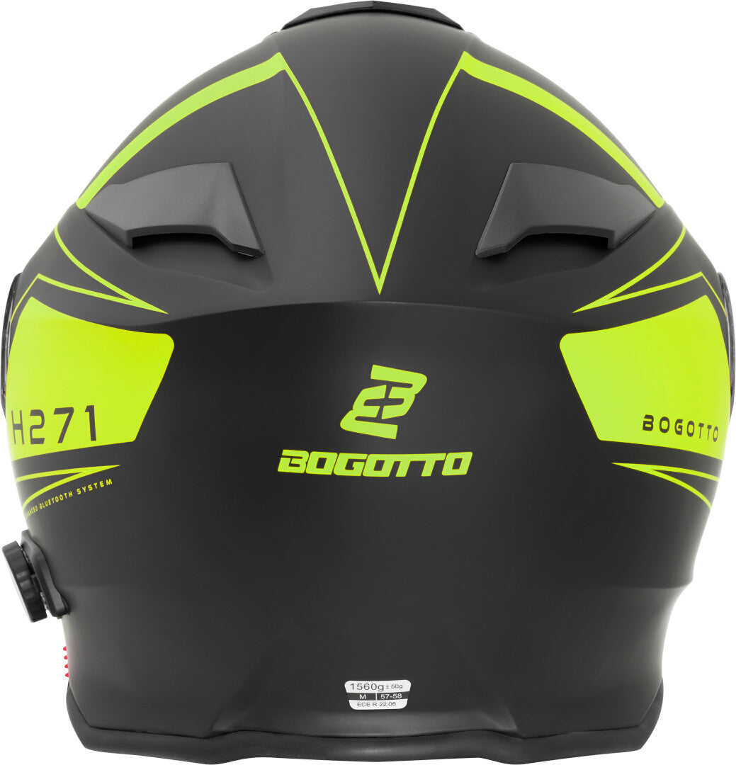 Bogotto H271 Taog Bluetooth Helmet#color_black-matt-yellow