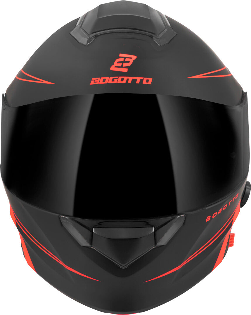 Bogotto H271 Taog Bluetooth Helmet#color_black-matt-orange