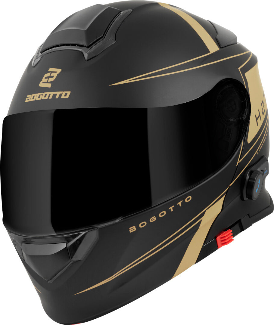 Bogotto H271 Taog Bluetooth Helmet#color_black-matt-gold