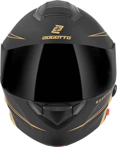 Bogotto H271 Taog Bluetooth Helmet#color_black-matt-gold