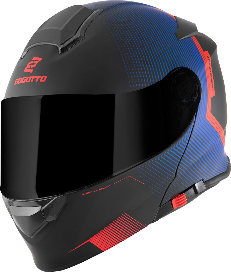 Bogotto H271 Wayke Helmet#color_black-matt-red-blue