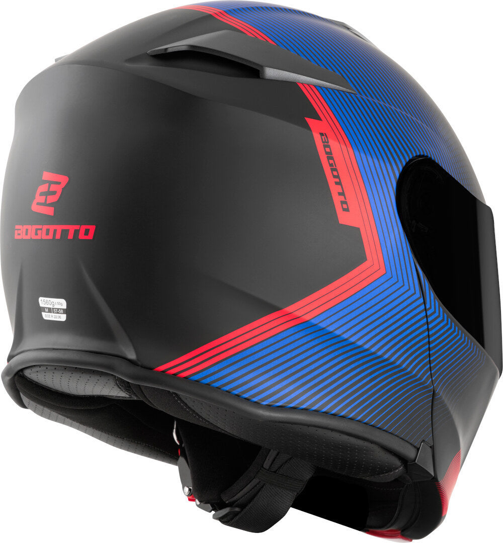 Bogotto H271 Wayke Helmet#color_black-matt-red-blue