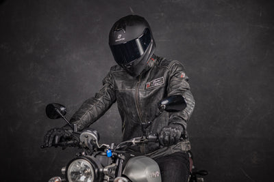 Bogotto Detroit Motorcycle Leather Jacket#color_black