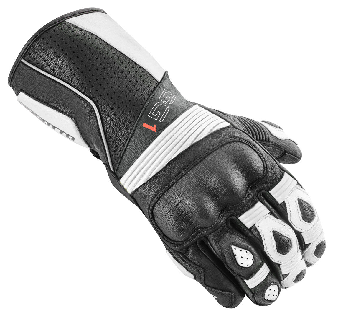 Bogotto Sprint perforated Motorcycle Gloves#color_black-white
