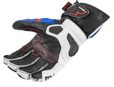 Bogotto Monza perforated Motorcycle Gloves#color_blue-white-red