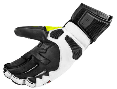 Bogotto Sugello perforated Motorcycle Gloves#color_black-white-fluo-yellow