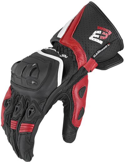 Bogotto Losail Motorcycle Gloves#color_black-red-white