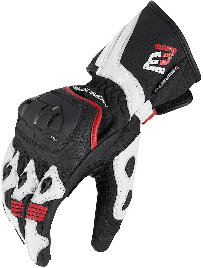 Bogotto Losail Motorcycle Gloves#color_black-white-red