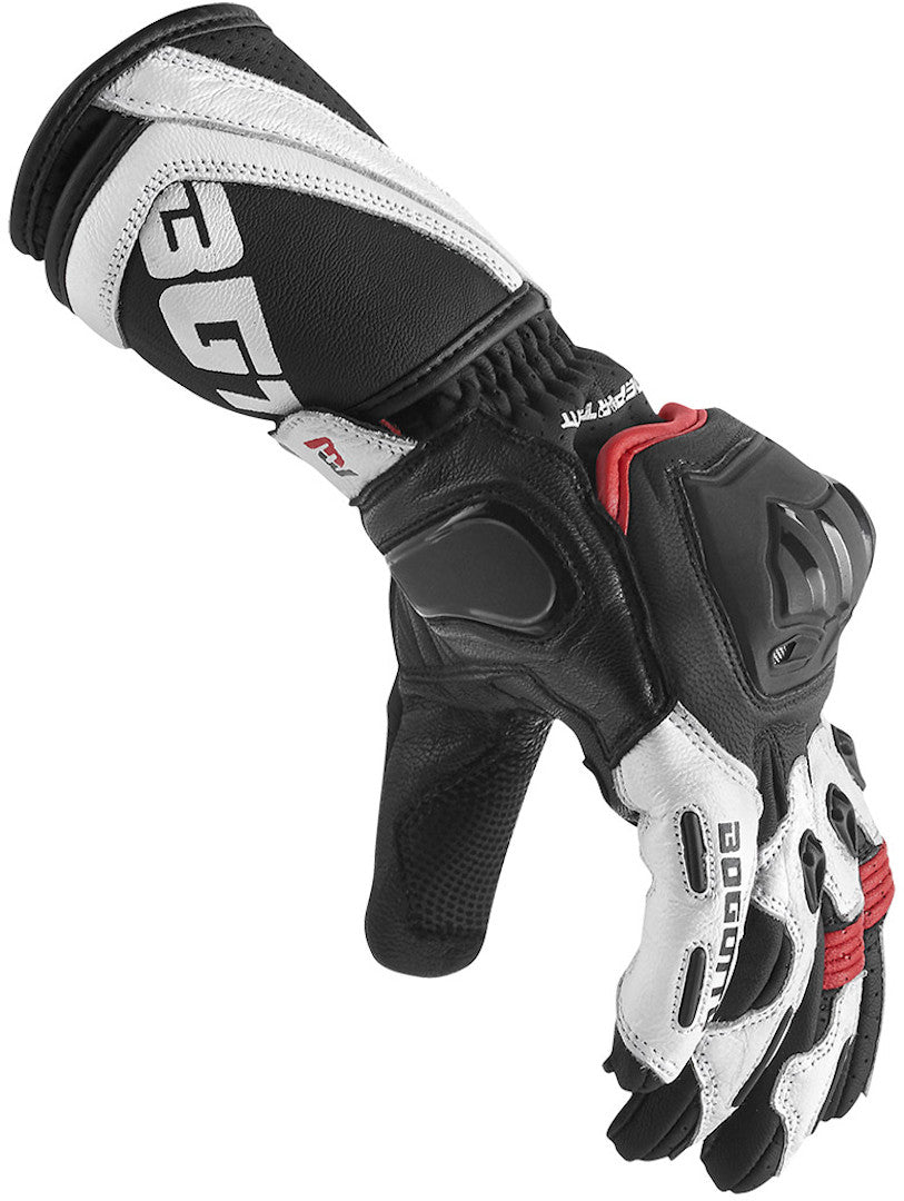 Bogotto Losail Motorcycle Gloves#color_black-white-red