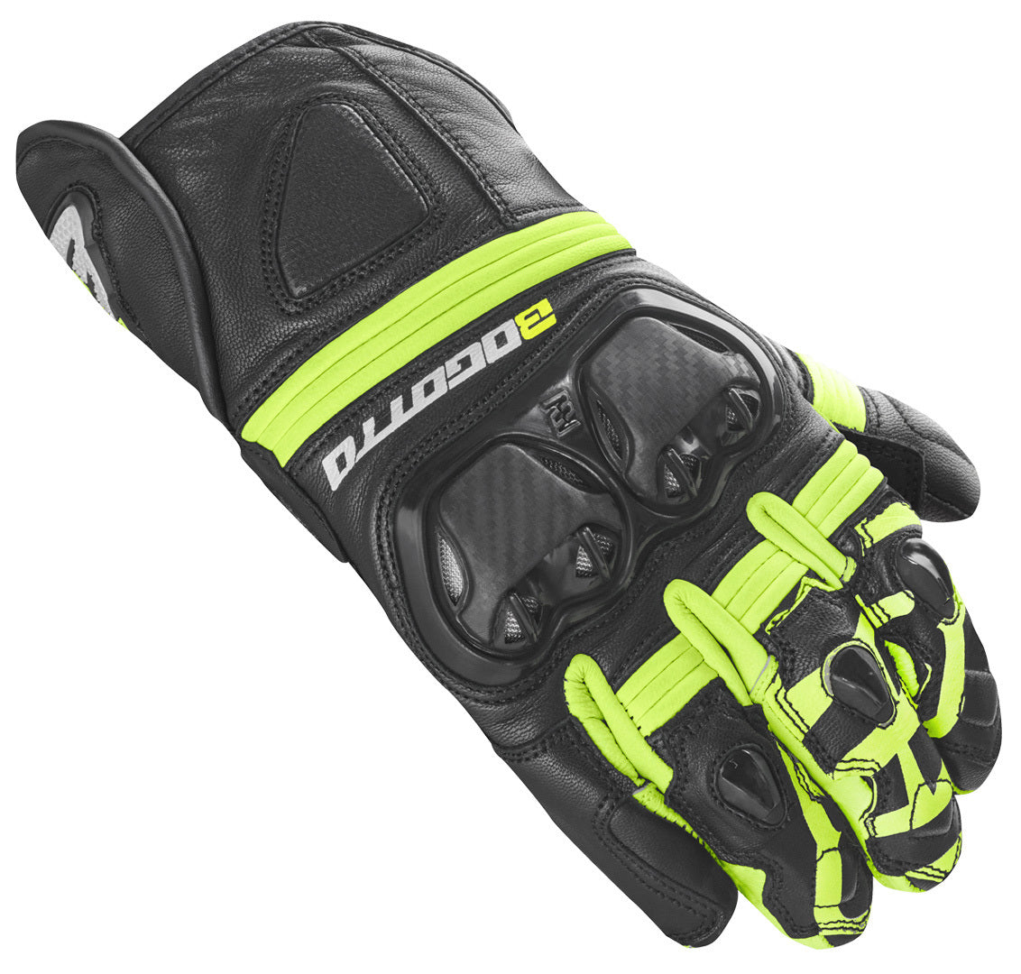 Bogotto Grand Champ Motorcycle Gloves#color_black-neon